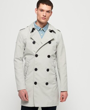 Superdry Summer Rogue Trench Férfi Kabát Szürke | OXMQZ9045